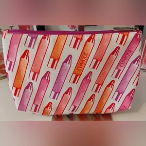 NEW Clinique Stuffed Cosmetic Pouch - Pink, Purple & Coral